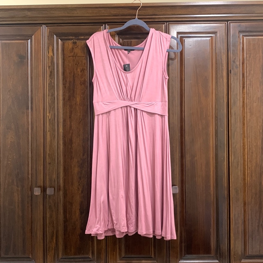 PINK MATERNITY DRESS